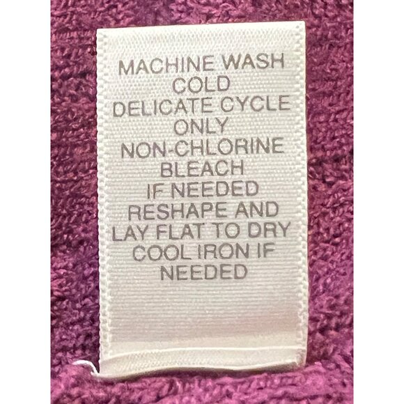 Avenue Womens Plus Size Ribbed Knit 3/4 Sleeve Tunic Sweater Purple 22/24 - Picture 5 of 12